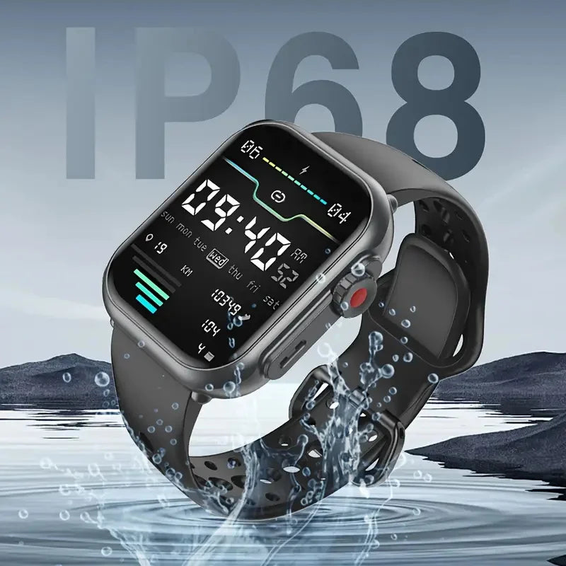 Smartwatch für Damen und Herren mit AMOLED-Touchscreen, Edelstahlarmband und Gesundheitsfunktionen