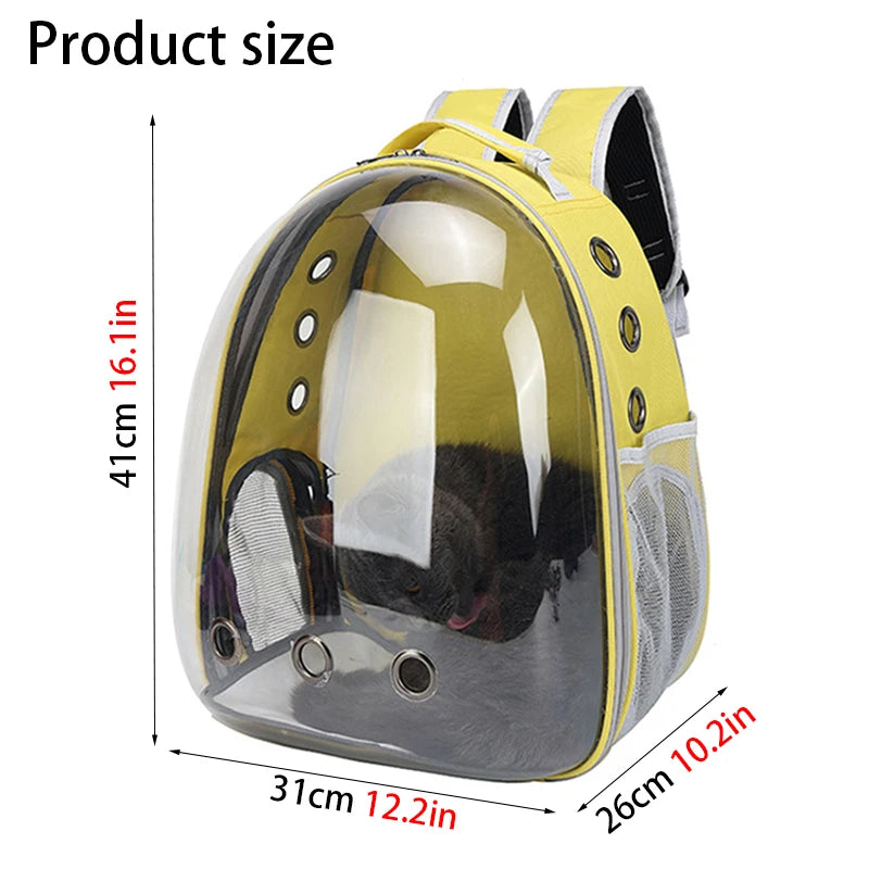 Haustier-Rucksack Weltraumkapsel – Transparent, für Katzen & Hunde