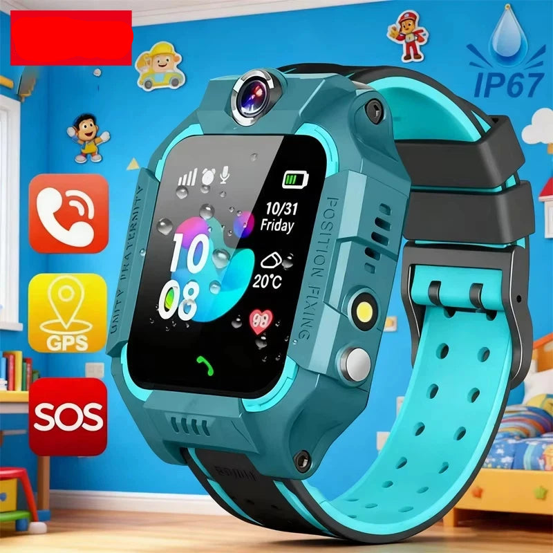 Kinder Smartwatch 4G SIM-Karte | GPS, SOS, WLAN, IP67 wasserdicht