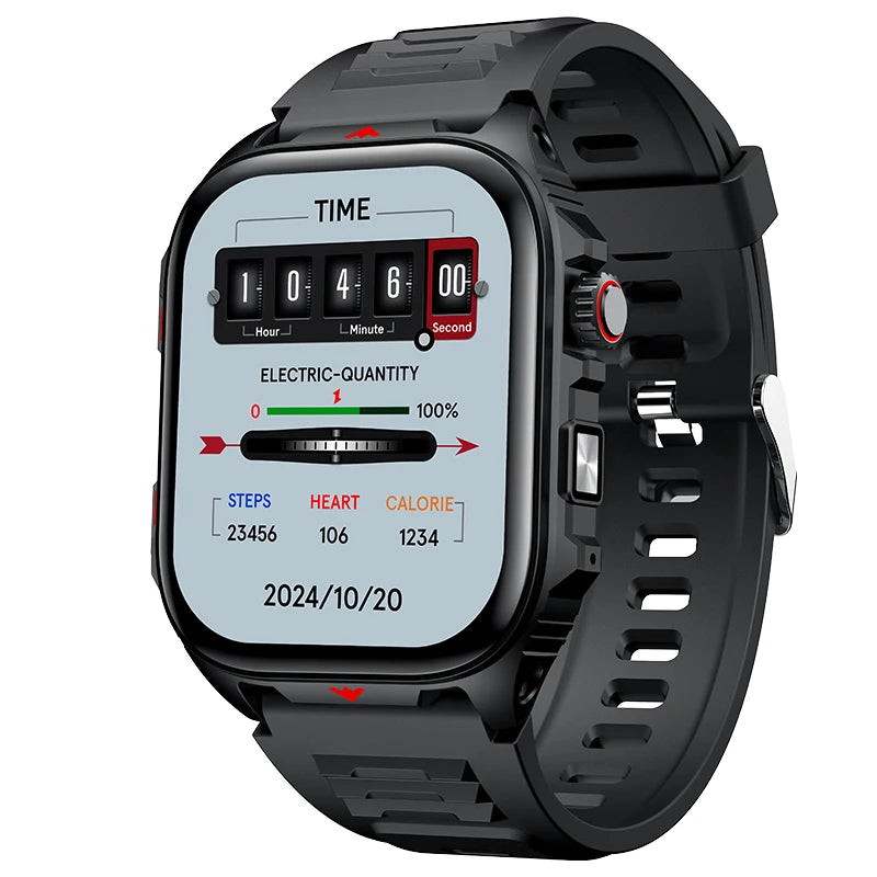 Smartwatch mit 2,01 Zoll OLED-Display, Bluetooth-Anrufen, Fitness-Tracking und IP68
