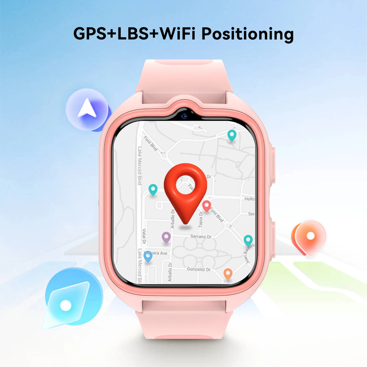 Kinder-Smartwatch 4G mit GPS, Videoanruf & SOS