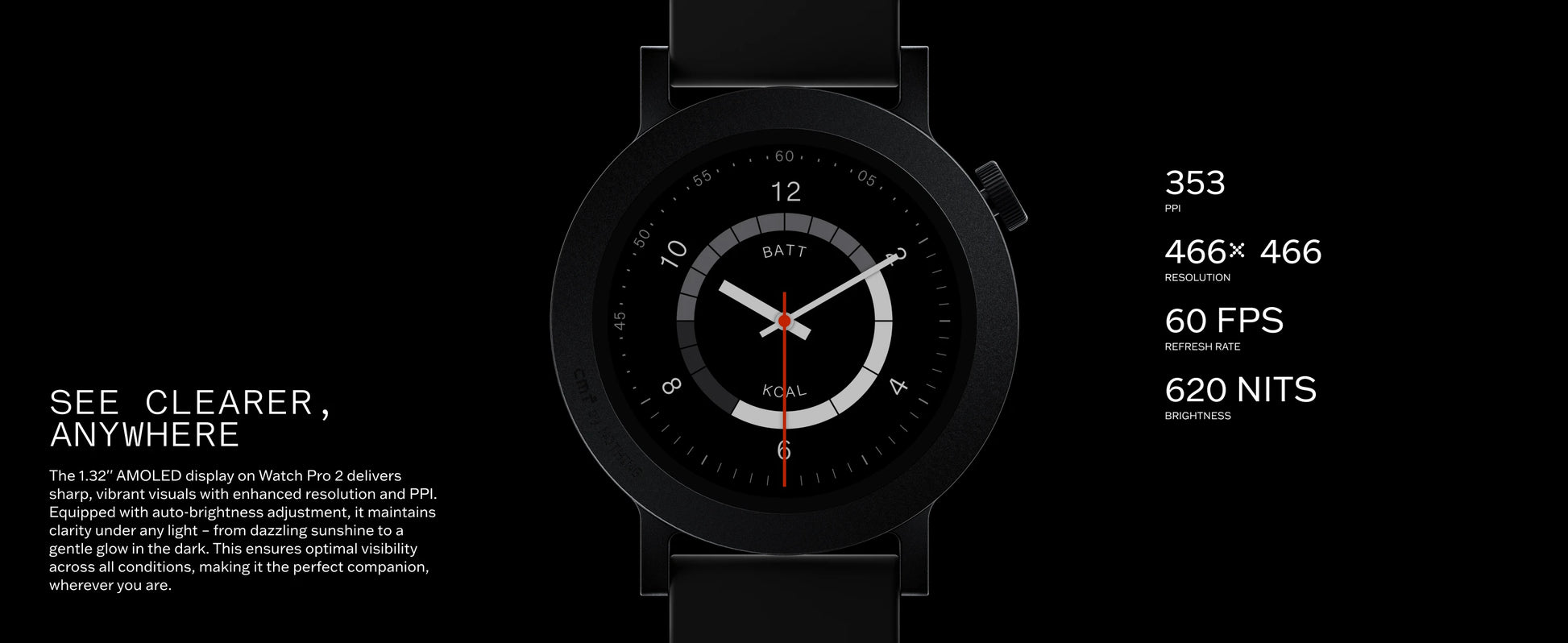 CMF Watch Pro 2 Sensoren für Herzfrequenz, Blutsauerstoff und Schlafüberwachung