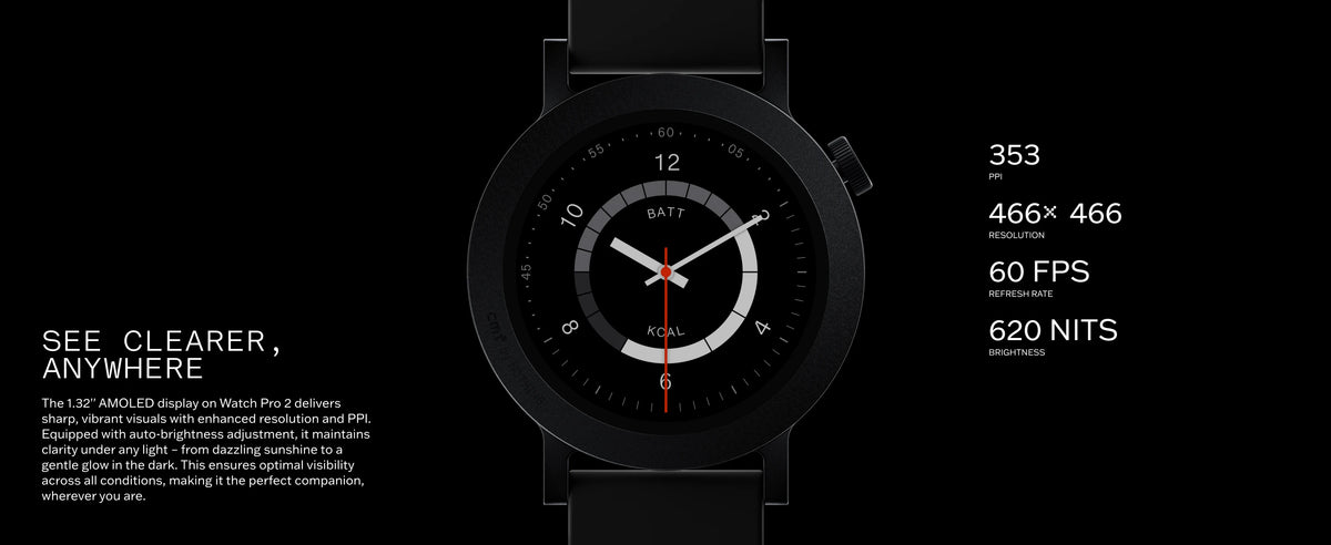 CMF Watch Pro 2 Sensoren für Herzfrequenz, Blutsauerstoff und Schlafüberwachung
