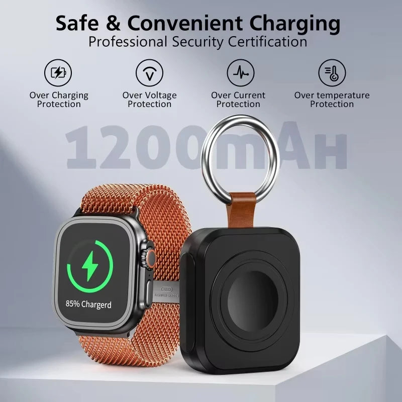 Magnetisches Mini-Ladegerät & Powerbank 1200 mAh für Apple Watch