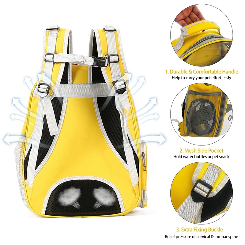 Haustier-Rucksack Weltraumkapsel – Transparent, für Katzen & Hunde