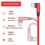 90° iPhone Ladekabel | 3A Schnellladen & Nylon – 1m & 2m