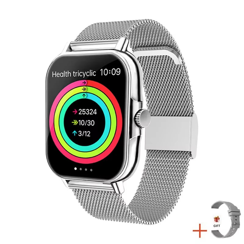 Smartwatch mit Bluetooth-Telefonie, Fitness-Tracking und LAXASFIT-App