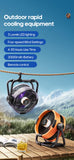 Campingventilator mit Akku, LED & Powerbank