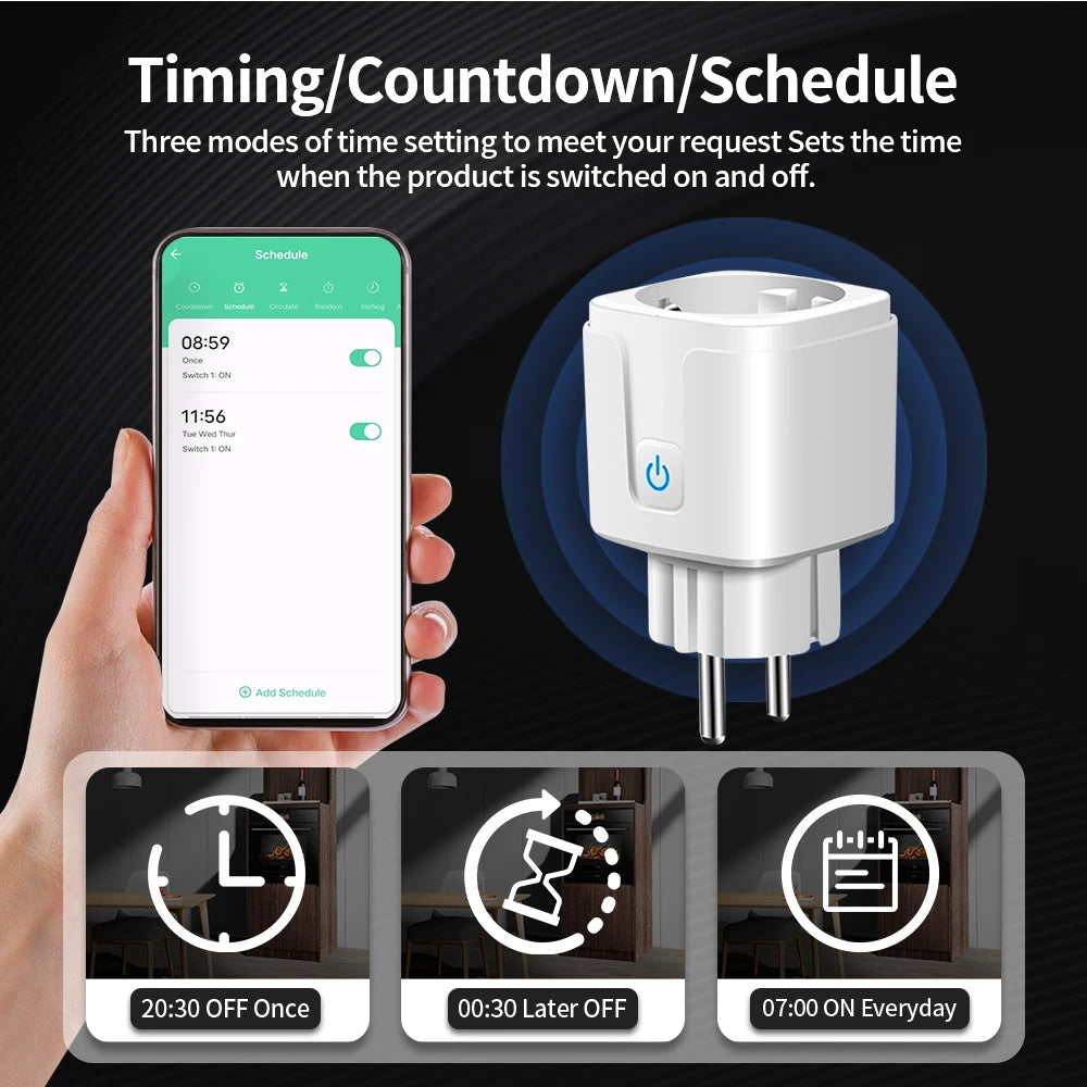 WLAN-Smart-Plug mit Energiemessung – App-, Sprach- & Timer-Steuerung