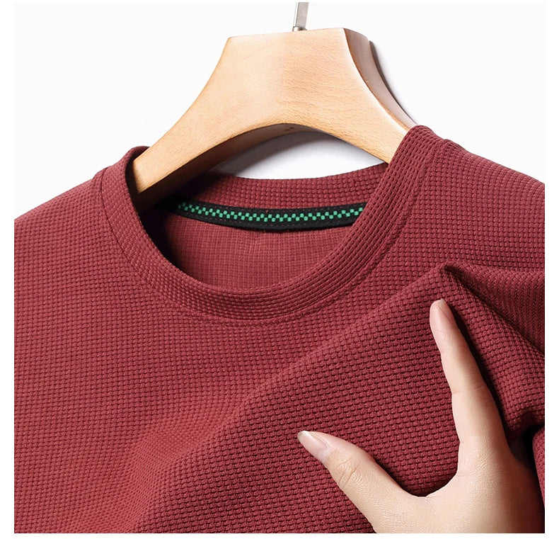 Herren T-Shirt Waffelstrick | Atmungsaktiv & Zeitlos