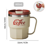 Edelstahl Kaffeebecher Doppelwandig mit Griff 