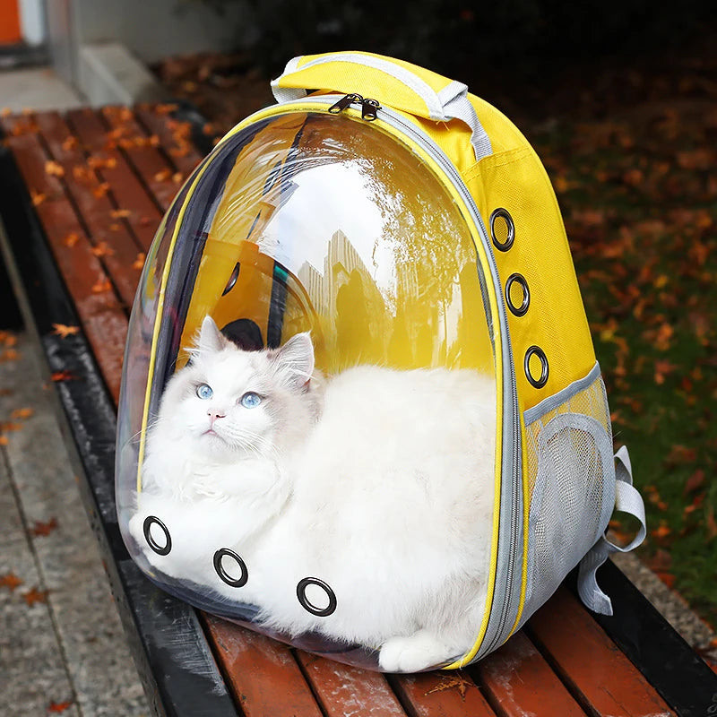 Haustier-Rucksack Weltraumkapsel – Transparent, für Katzen & Hunde