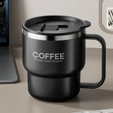 Edelstahl Kaffeebecher Doppelwandig mit Griff 