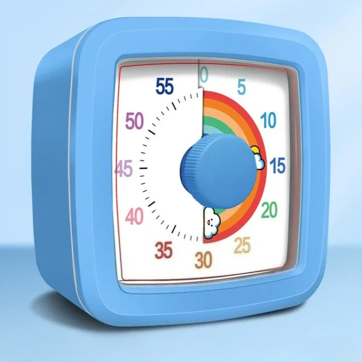 Visueller 60-Minuten-Countdown-Timer mit Nachtlicht und Zahlenanzeige