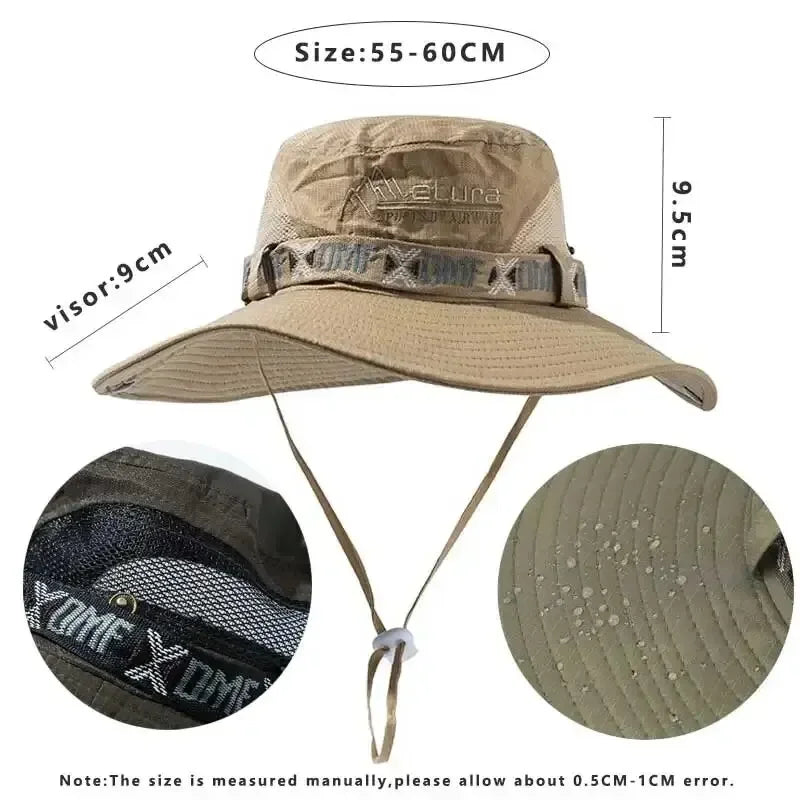 Bucket Hat Herren | UV-Schutz & Mesh für Outdoor & Strand