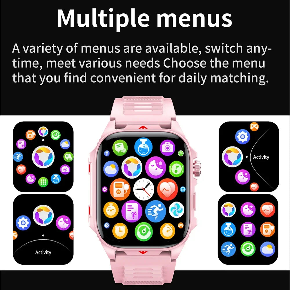 Smartwatch mit 2,01 Zoll OLED-Display, Bluetooth-Anrufen, Fitness-Tracking und IP68