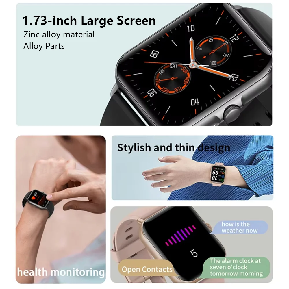 Smartwatch mit Bluetooth-Telefonie, Fitness-Tracking und LAXASFIT-App