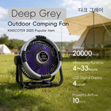 Campingventilator mit Akku, LED & Powerbank