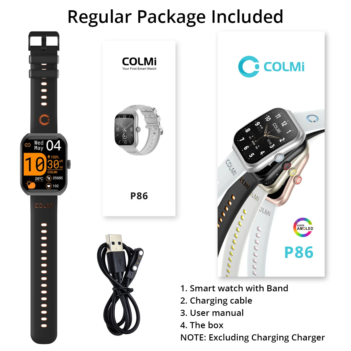 COLMI P86 Smartwatch – 1,93" AMOLED, Bluetooth-Anrufe & IP68