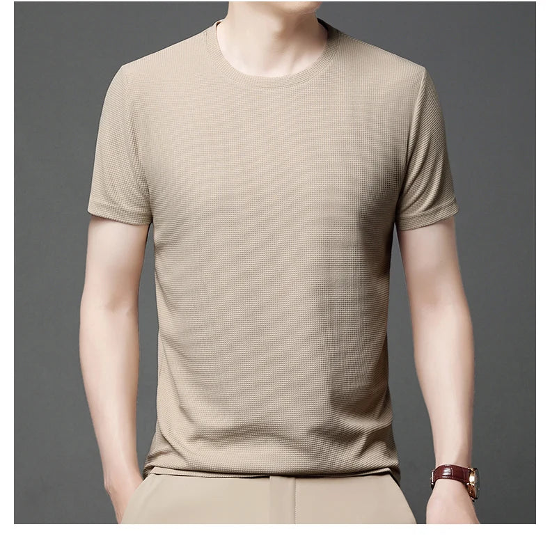 Herren T-Shirt Waffelstrick | Atmungsaktiv & Zeitlos