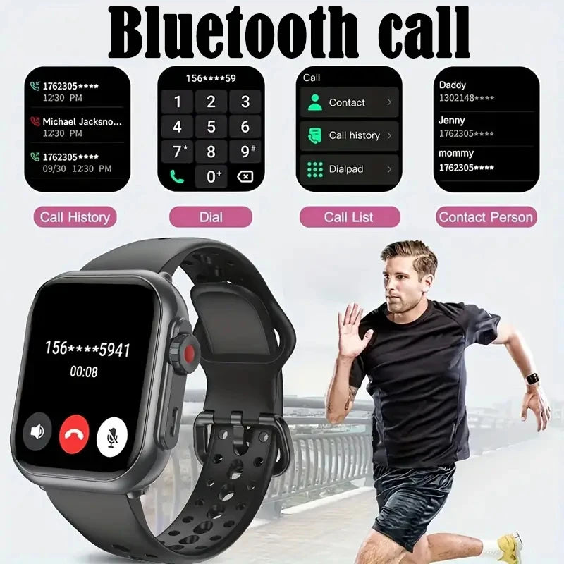 Smartwatch für Damen und Herren mit AMOLED-Touchscreen, Edelstahlarmband und Gesundheitsfunktionen