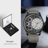 Herren Quarzuhr Geschenkset | 2 PU-Leder Armbänder | Schlicht, Business