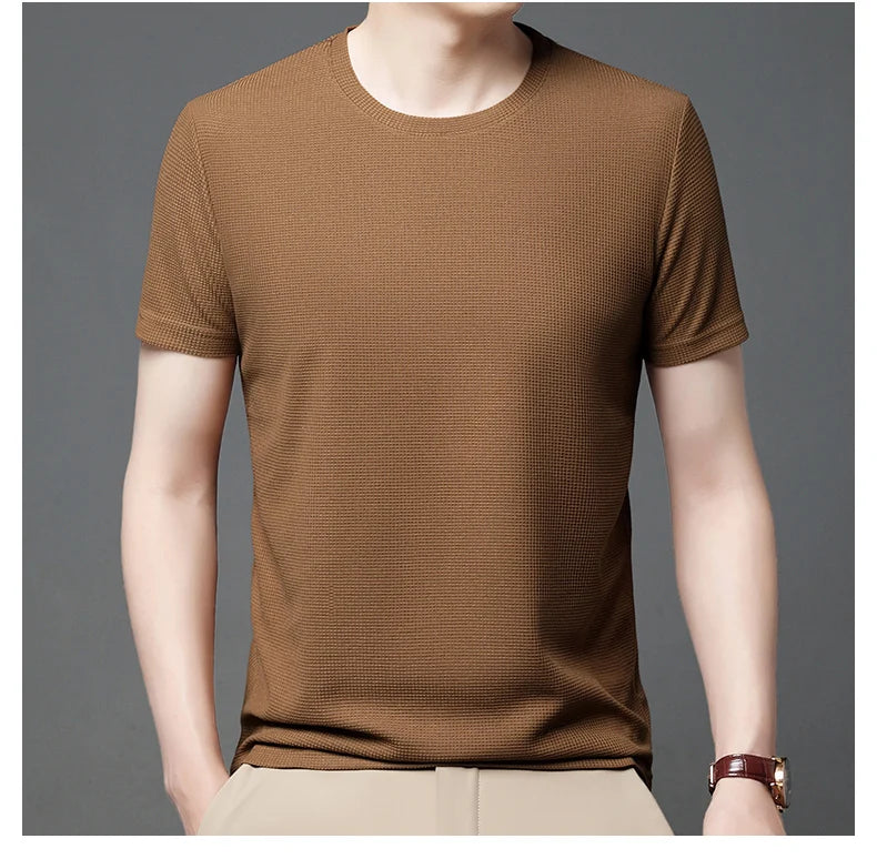 Herren T-Shirt Waffelstrick | Atmungsaktiv & Zeitlos